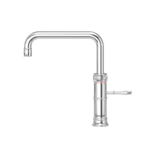 Quooker Classic Fusion Square boiling water tap in chrome with bevelled detailing