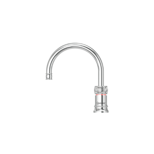 Quooker Classic Nordic Round single boiling water tap in chrome with classic detailing