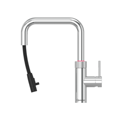 Quooker Flex Square boiling water tap in chrome with pull-out flexible hose