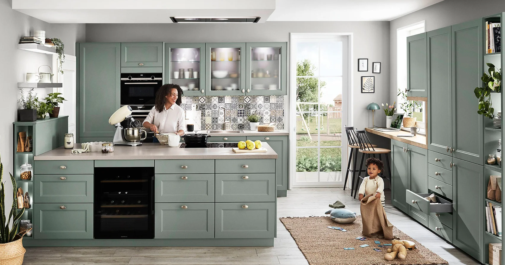 Nobilia Cascada kitchen - modern cottage-style lacquer laminate