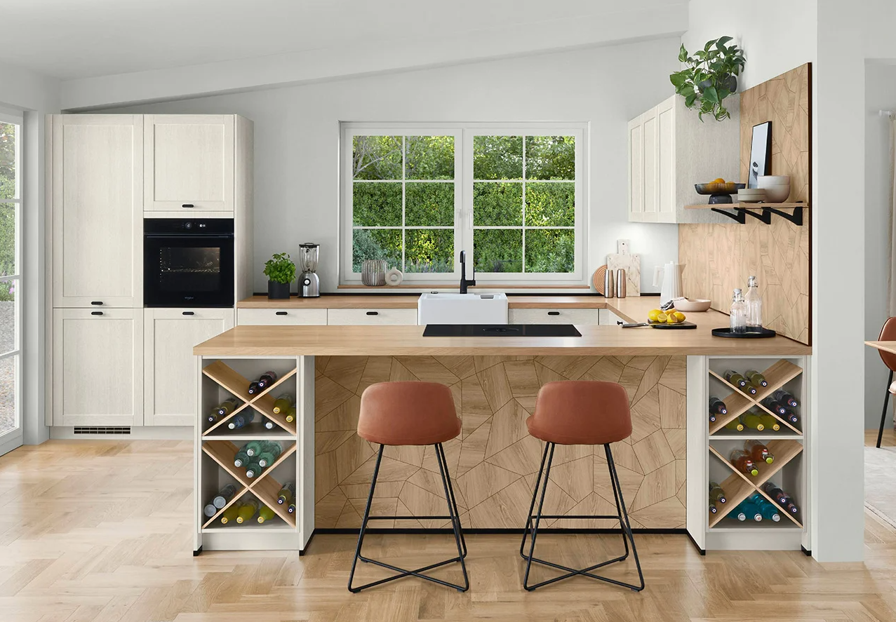 Nobilia Frame kitchen - framed cottage-style lacquer laminate