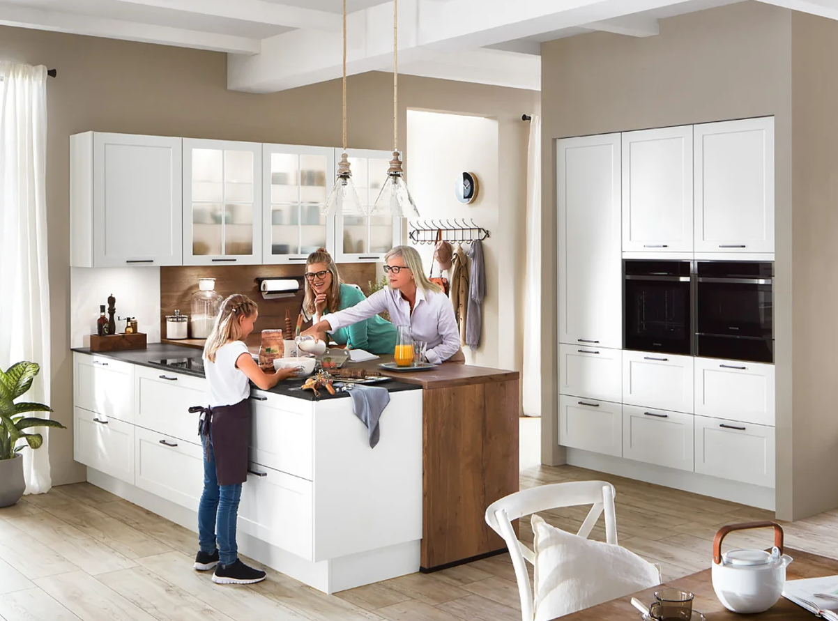 Nobilia Nordic kitchen - modern cottage-style lacquer front