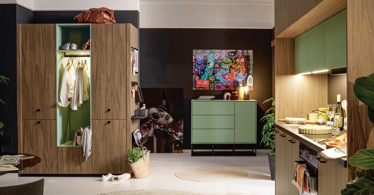Schüller Avola kitchen - textured oak matt UV lacquer, anti-fingerprint
