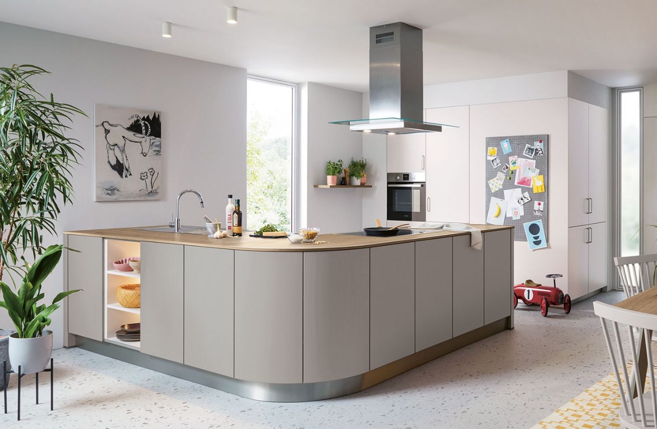 Schüller Biella kitchen - satin lacquer, Colour Concept