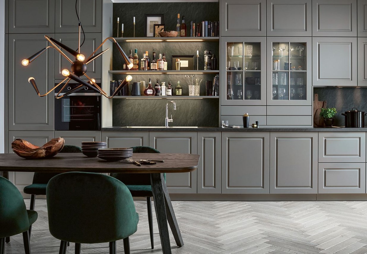 Schüller Classic Matt kitchen - framed matt velvet lacquer, Colour Concept, anti-fingerprint