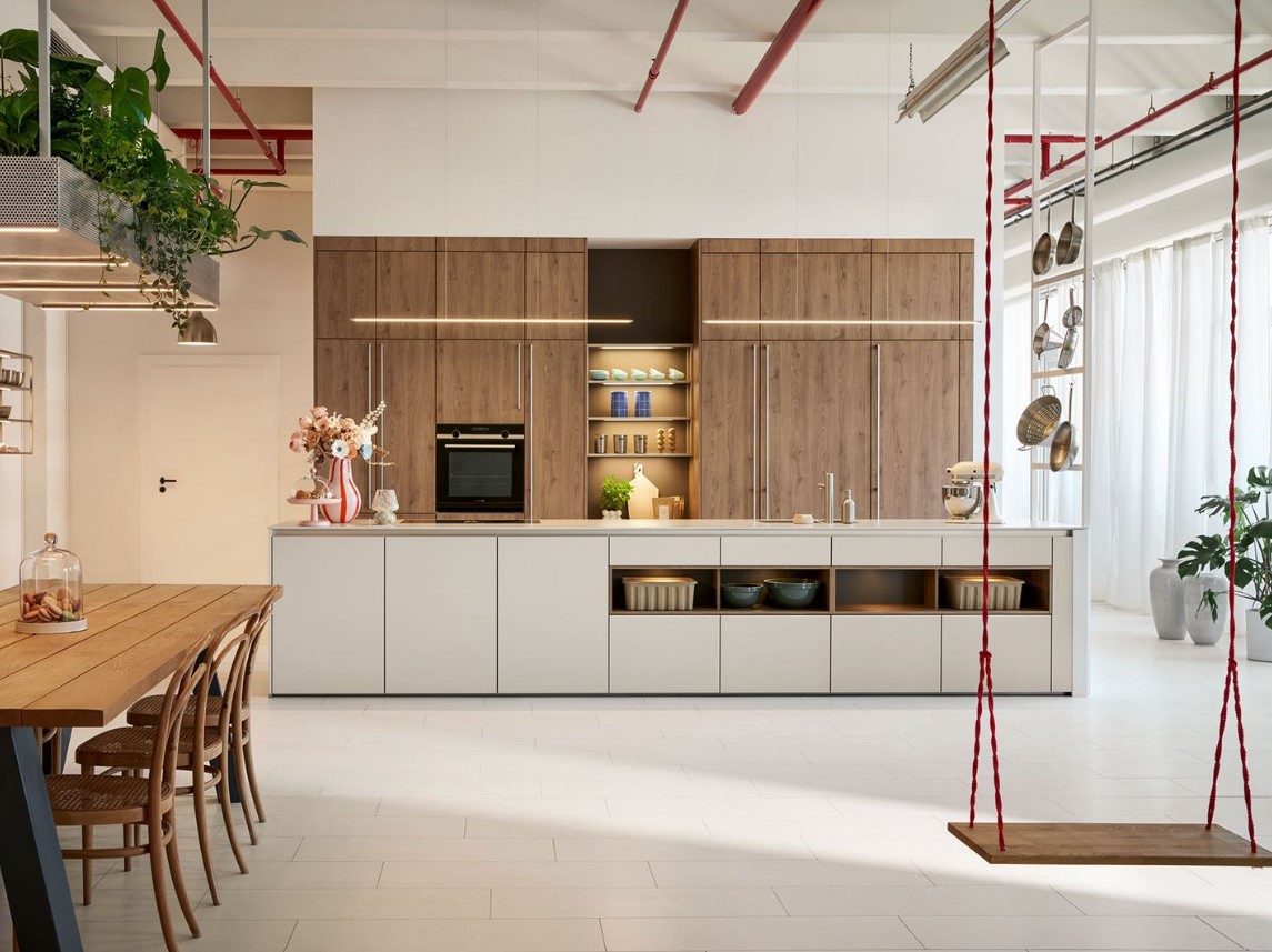 Schüller Modena kitchen - woodgrain laminate